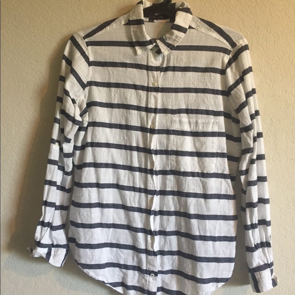 Striped button down
